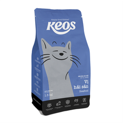 Hạt Keos+ hỗ trợ tiết niệu cho mèo vị cá biển 1,5kg