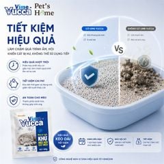 Men vi sinh khử mùi hôi cát mèo Vime Yucca 100g
