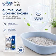 Men vi sinh khử mùi hôi cát mèo Vime Yucca 100g
