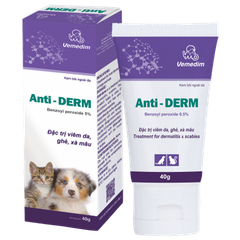 Kem bôi Anti Derm đặc trị viêm da, ghẻ, xà mâu cho chó, mèo 40g