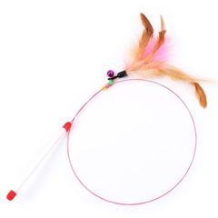 Đồ chơi chuột lông gà - cần câu mèo Cattyman