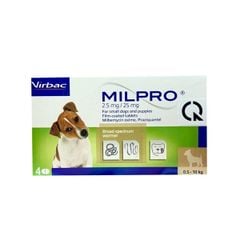 Xổ giun Virbac Milpro chó 0,5-10kg