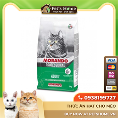 Hạt Morando M43 cho mèo trưởng thành Mix rau củ 2kg