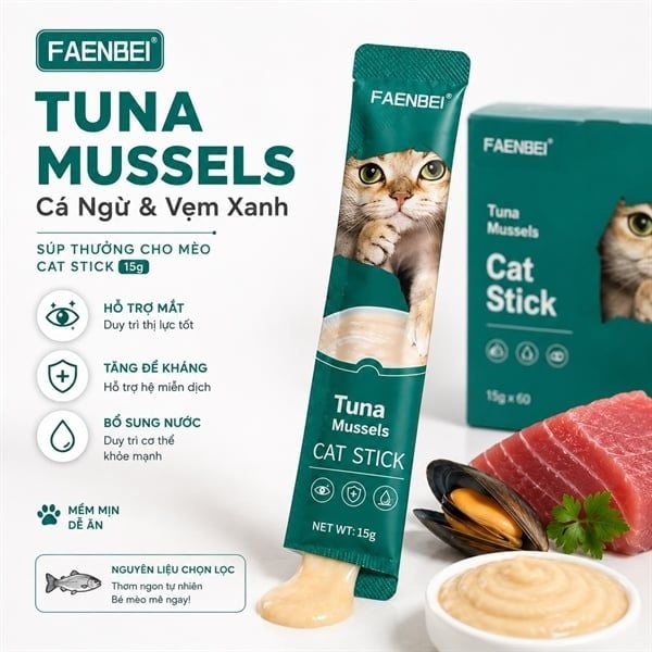 Súp thưởng cho mèo Faenbei tuýp 15g