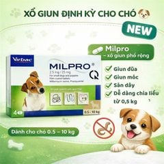 Xổ giun Virbac Milpro chó 0,5-10kg