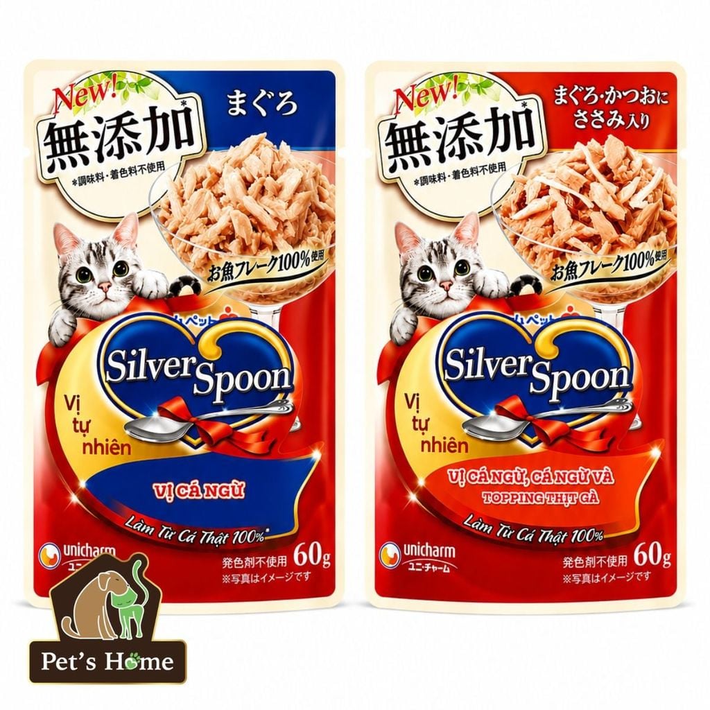 Pate cho mèo Silver Spoon không phụ gia KPG 60g