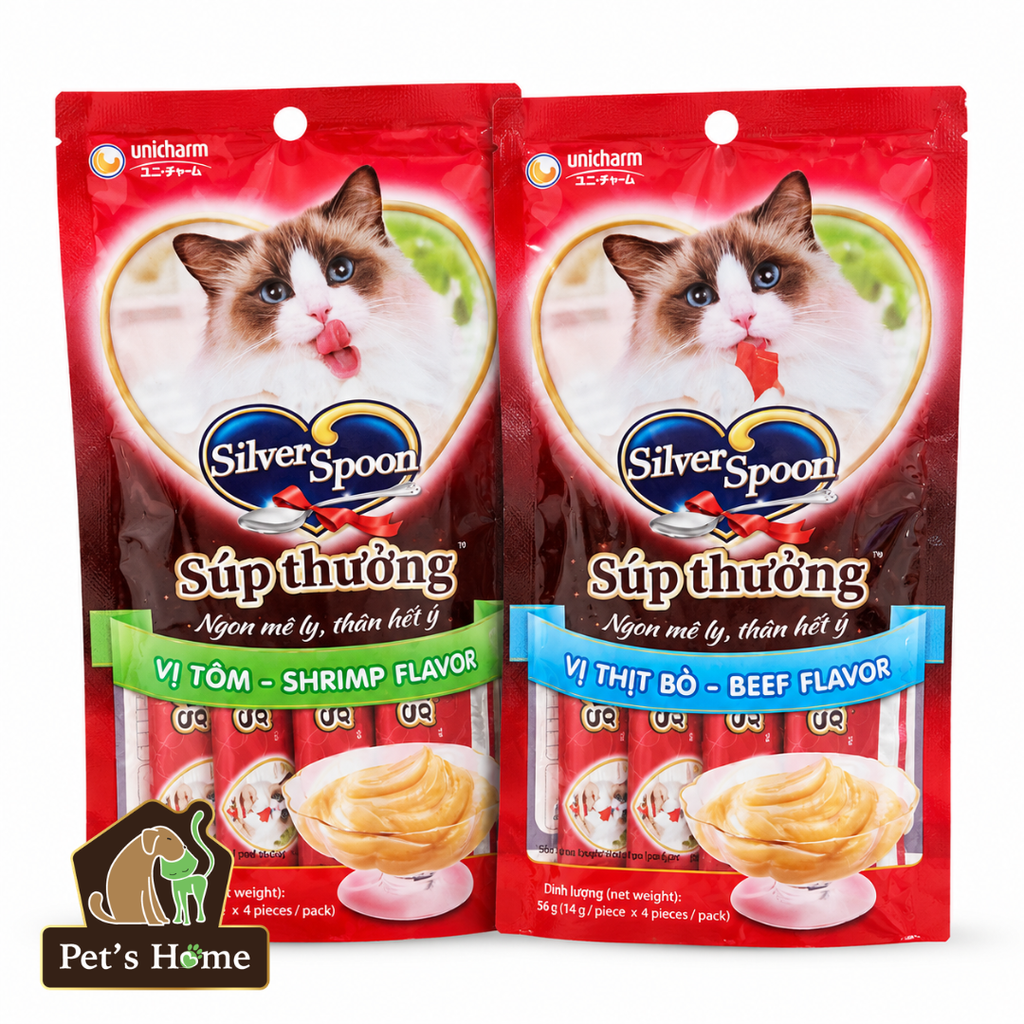 Súp thưởng cho mèo Silver Spoon 56g(4 tuýp)