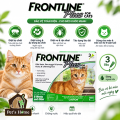 Nhỏ gáy Frontline Plus trị ve rận cho mèo