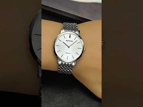 Đồng Hồ Nam Dây Thép Neos N-30941M Sapphire Full Đen