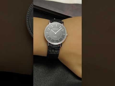 Đồng Hồ Nam Đẹp Dây Da Neos N-40577AM Sapphire Vành Hột Xoàn