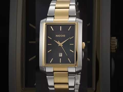 Đồng Hồ Đeo Tay Nam Neos N-30856M Dây Thép Bạc Phối Vàng