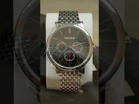 Đồng Hồ Nam Đẹp Neos N-30887M Dây Thép Bạc Phối Vàng