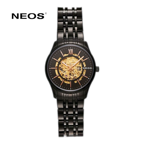 Đồng Hồ Cơ Nam Dây Thép Neos M-90121 Sapphire Bảo Hành chính Hãng 5 Năm