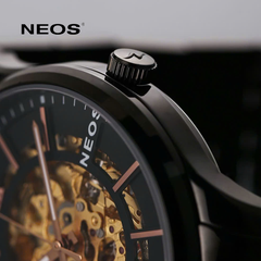 Đồng Hồ Cơ Nam Dây Thép Neos M-90121 Sapphire Bảo Hành chính Hãng 5 Năm