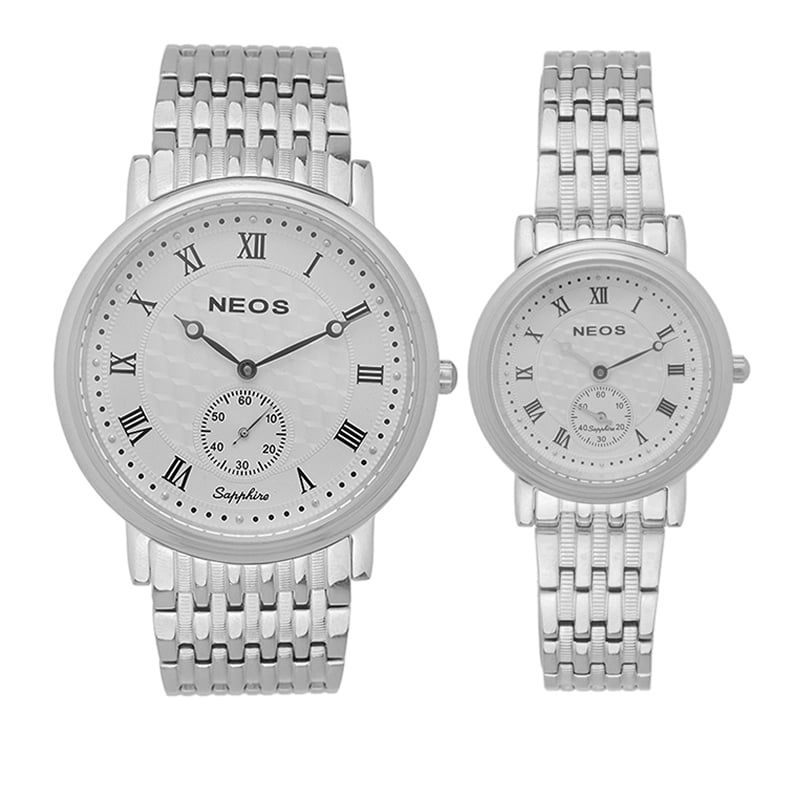 Đồng Hồ Đôi Dây Thép Neos N-30851 Sapphire Bảo Hành Chính Hãng 5 Năm