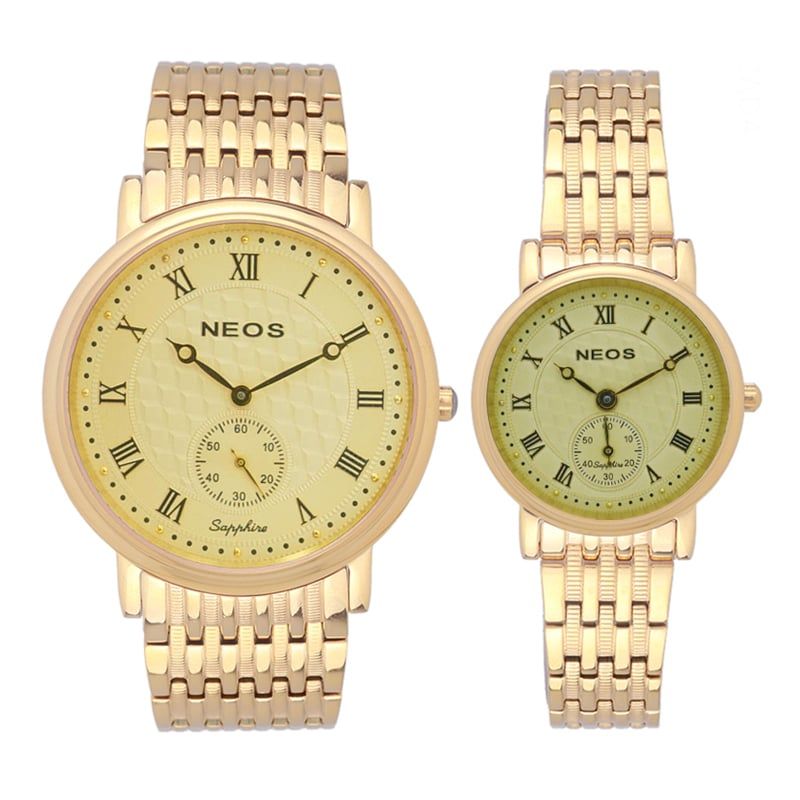 Đồng Hồ Đôi Dây Thép Neos N-30851 Sapphire Bảo Hành Chính Hãng 5 Năm