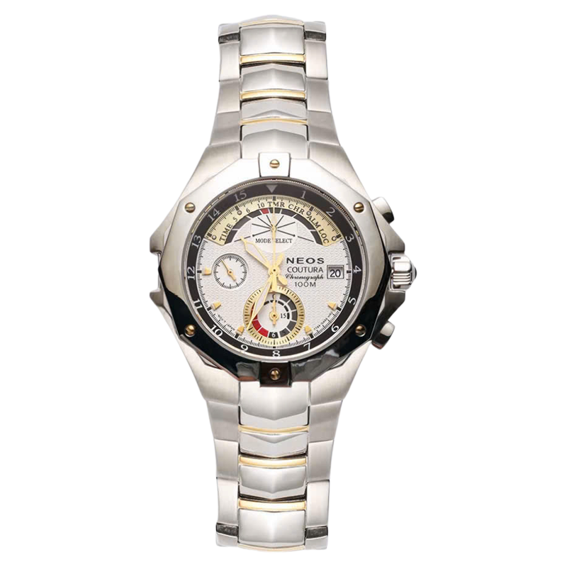 Đồng Hồ Nam Chronograph 6 Kim 3 Cốt Neos N-50516M Sapphire Dây Thép