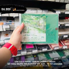 [DA ĐEN] Sổ Màu Nước Chất Lượng Cao Maruman Vif Art Đủ Size F0/F3F4