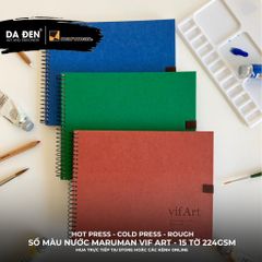 [DA ĐEN] Sổ Màu Nước Chất Lượng Cao Maruman Vif Art Đủ Size F0/F3F4