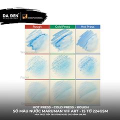 [DA ĐEN] Sổ Màu Nước Chất Lượng Cao Maruman Vif Art Đủ Size F0/F3F4