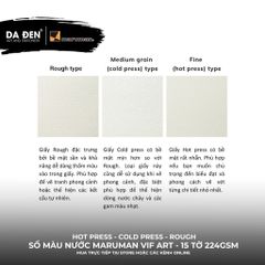 [DA ĐEN] Sổ Màu Nước Chất Lượng Cao Maruman Vif Art Đủ Size F0/F3F4