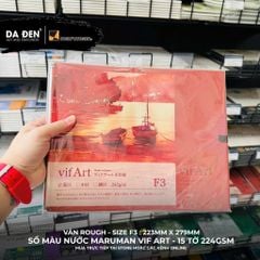[DA ĐEN] Sổ Màu Nước Chất Lượng Cao Maruman Vif Art Đủ Size F0/F3F4