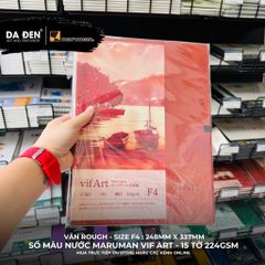 [DA ĐEN] Sổ Màu Nước Chất Lượng Cao Maruman Vif Art Đủ Size F0/F3F4
