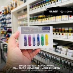 [DA ĐEN] Set 6 Màu Nước Đơn Sắc Single Pigment Kusakabe - made in Japan