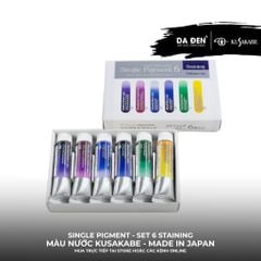 [DA ĐEN] Set 6 Màu Nước Đơn Sắc Single Pigment Kusakabe - made in Japan