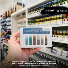 [DA ĐEN] Set 6 Màu Nước Đơn Sắc Single Pigment Kusakabe - made in Japan