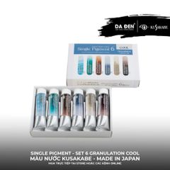 [DA ĐEN] Set 6 Màu Nước Đơn Sắc Single Pigment Kusakabe - made in Japan
