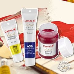 [DA ĐEN] Màu vẽ Acrylic Camel Artist 120ml Dạng Tuýp 120ml - Hãng Kokuyo Camlin
