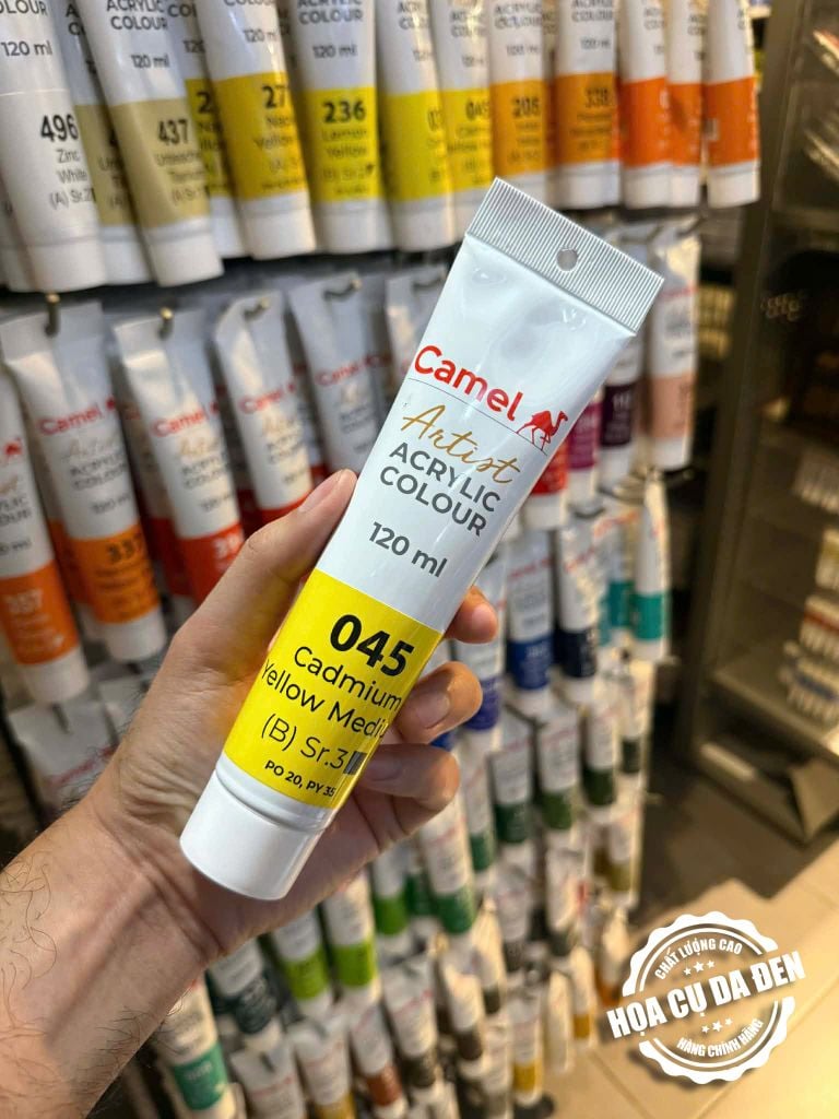 [DA ĐEN] Màu vẽ Acrylic Camel Artist 120ml Dạng Tuýp 120ml - Hãng Kokuyo Camlin
