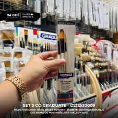 [DA ĐEN] Set 3 Cọ D212530009 Graduate của Daler Rowney - Phù Hợp Màu Nước, Acrylic, Sơn Dầu