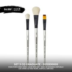 [DA ĐEN] Set 3 Cọ D212530005 Graduate của Daler Rowney Lông Chồn & Sợi Nhân Tạo Tổng Hợp