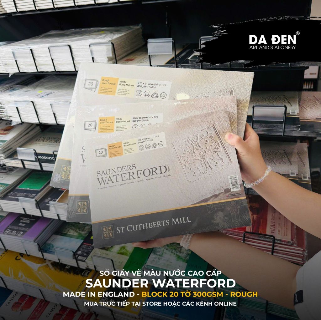 Sổ Vẽ Màu Nước Cao Cấp Saunders Waterford 300gsm