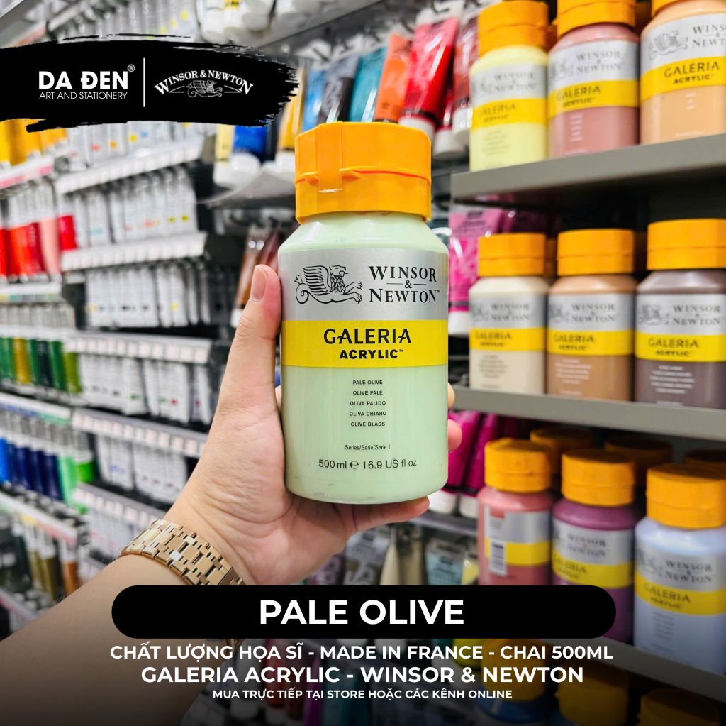 [DA ĐEN] Màu Acrylic Hạng Họa Sĩ Galeria Acrylic Của Hãng Winsor & Newton - Dung tích 500ml