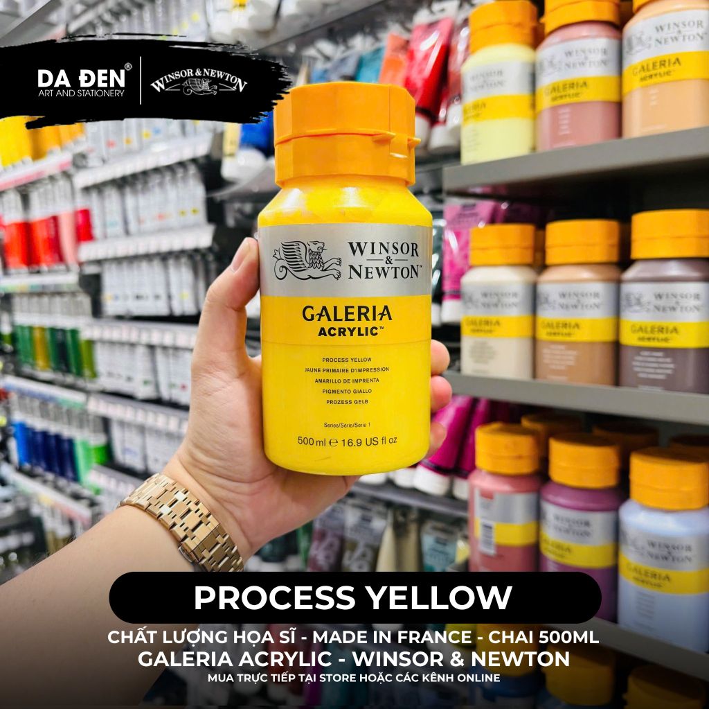 [DA ĐEN] Màu Acrylic Hạng Họa Sĩ Galeria Acrylic Của Hãng Winsor & Newton - Dung tích 500ml