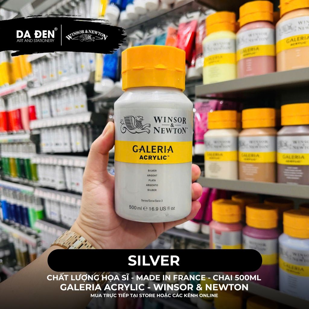[DA ĐEN] Màu Acrylic Hạng Họa Sĩ Galeria Acrylic Của Hãng Winsor & Newton - Dung tích 500ml