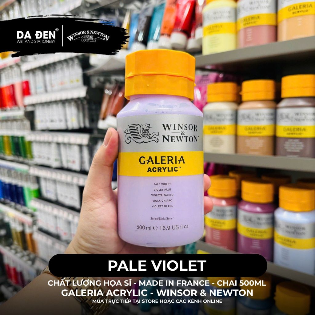 [DA ĐEN] Màu Acrylic Hạng Họa Sĩ Galeria Acrylic Của Hãng Winsor & Newton - Dung tích 500ml