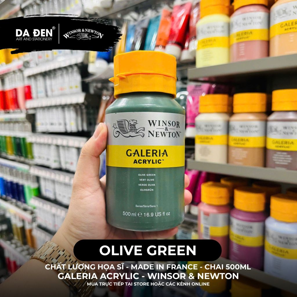 [DA ĐEN] Màu Acrylic Hạng Họa Sĩ Galeria Acrylic Của Hãng Winsor & Newton - Dung tích 500ml