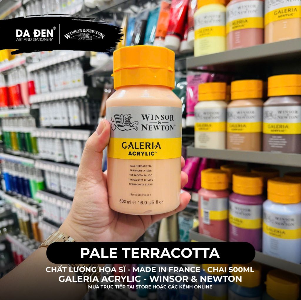 [DA ĐEN] Màu Acrylic Hạng Họa Sĩ Galeria Acrylic Của Hãng Winsor & Newton - Dung tích 500ml