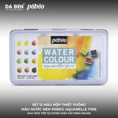 Màu Nước Cao Cấp Pebeo 12 Màu - Hộp Thiếc Pocket