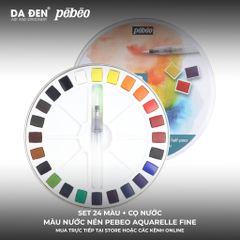 Màu Nước Cao Cấp Pebeo 12~24 Màu - Hộp Thiếc Tròn
