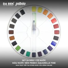 Màu Nước Cao Cấp Pebeo 12~24 Màu - Hộp Thiếc Tròn