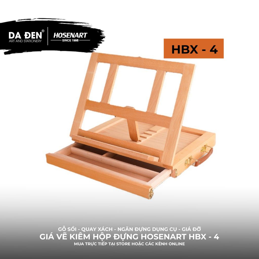 Hộp Đựng Dụng Cụ Vẽ Kiêm Giá Vẽ HosenArt HBX-4