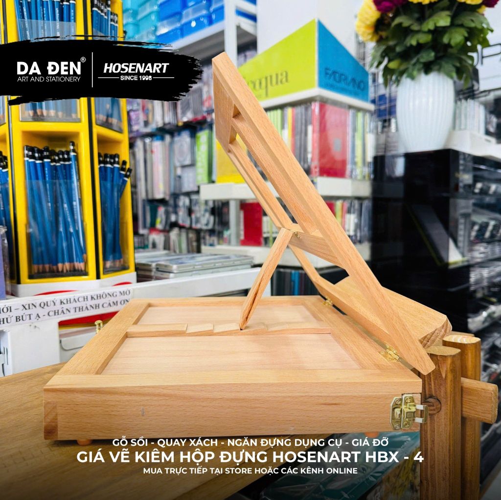 Hộp Đựng Dụng Cụ Vẽ Kiêm Giá Vẽ HosenArt HBX-4