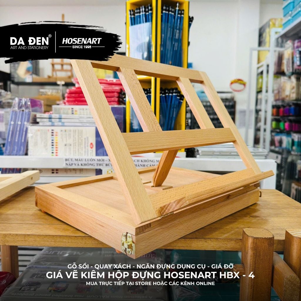 Hộp Đựng Dụng Cụ Vẽ Kiêm Giá Vẽ HosenArt HBX-4