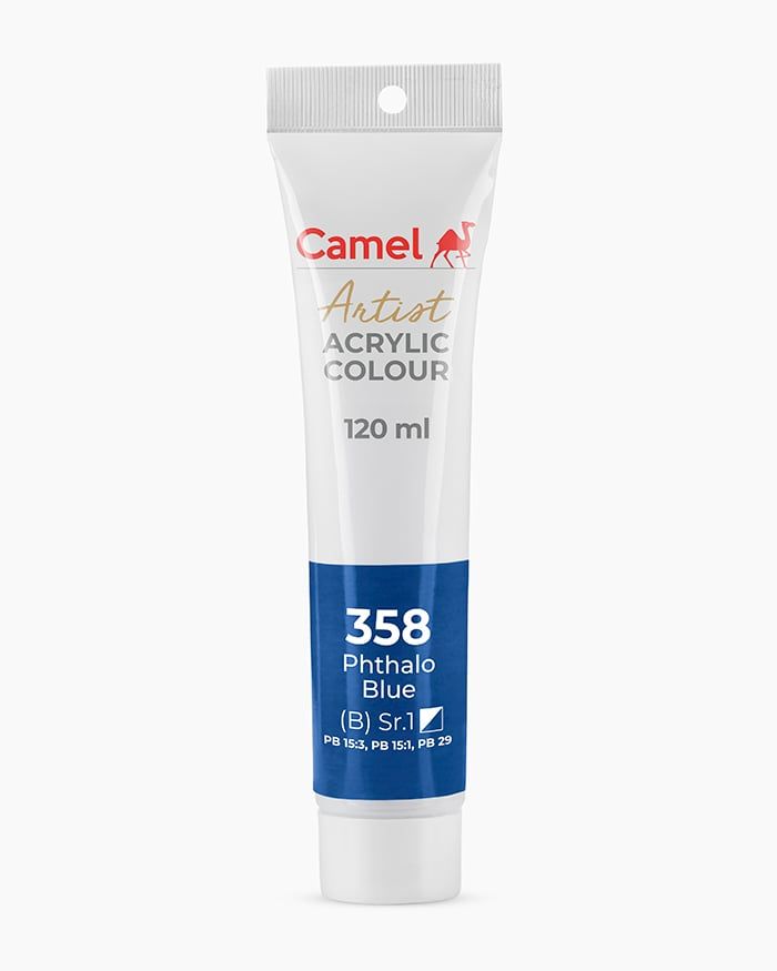 [DA ĐEN] Màu vẽ Acrylic Camel Artist 120ml Dạng Tuýp 120ml - Hãng Kokuyo Camlin