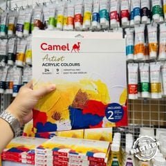 [DA ĐEN] Set 14/24 Màu vẽ Acrylic Camel Artist 9ml của Kokuyo Camlin
